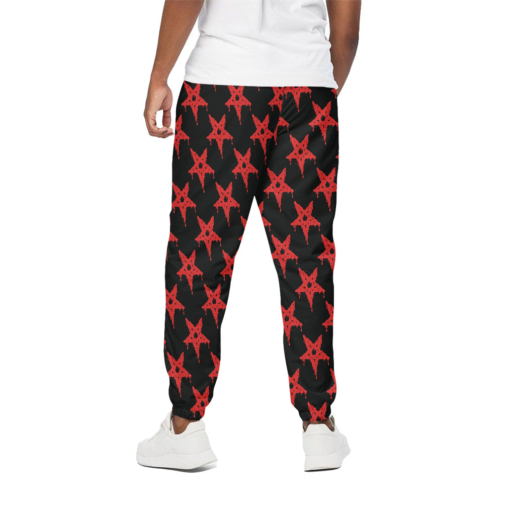Bloody Satanic Pentagram Pattern Print Cotton Pants