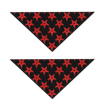 Bloody Satanic Pentagram Pattern Print Dog Bandana