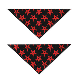 Bloody Satanic Pentagram Pattern Print Dog Bandana