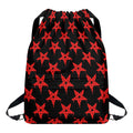 Bloody Satanic Pentagram Pattern Print Drawstring Backpack