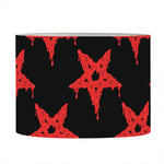 Bloody Satanic Pentagram Pattern Print Drum Lamp Shade