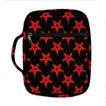 Bloody Satanic Pentagram Pattern Print Front Pocket Bible Bag