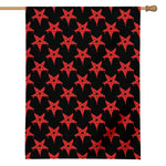 Bloody Satanic Pentagram Pattern Print House Flag