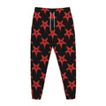 Bloody Satanic Pentagram Pattern Print Jogger Pants