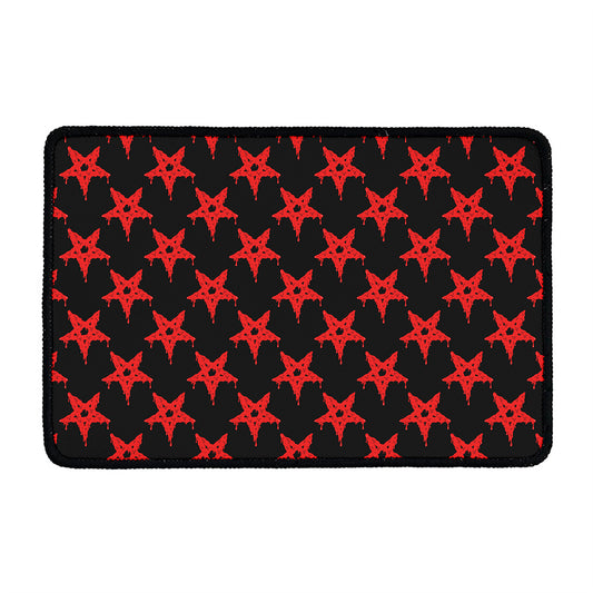 Bloody Satanic Pentagram Pattern Print Kitchen Mat
