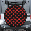 Bloody Satanic Pentagram Pattern Print Leather Spare Tire Cover