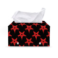 Bloody Satanic Pentagram Pattern Print Leather Tissue Box Cover