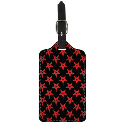 Bloody Satanic Pentagram Pattern Print Luggage Tag