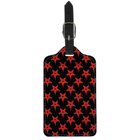 Bloody Satanic Pentagram Pattern Print Luggage Tag