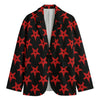 Bloody Satanic Pentagram Pattern Print Men's Blazer