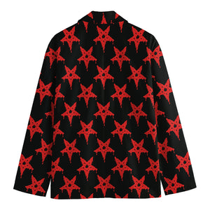 Bloody Satanic Pentagram Pattern Print Men's Blazer