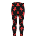 Bloody Satanic Pentagram Pattern Print Men's Leggings