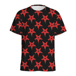 Bloody Satanic Pentagram Pattern Print Men's Sports T-Shirt