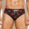 Bloody Satanic Pentagram Pattern Print Men's Swim Briefs