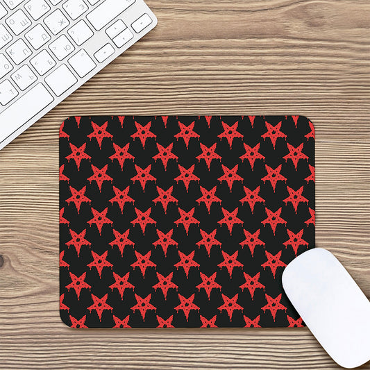 Bloody Satanic Pentagram Pattern Print Mouse Pad