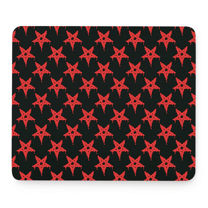Bloody Satanic Pentagram Pattern Print Mouse Pad