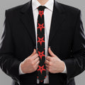 Bloody Satanic Pentagram Pattern Print Necktie