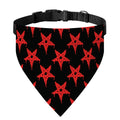 Bloody Satanic Pentagram Pattern Print Over The Collar Dog Bandana