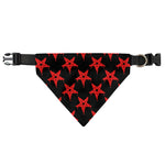 Bloody Satanic Pentagram Pattern Print Over The Collar Dog Bandana