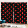 Bloody Satanic Pentagram Pattern Print Pencil Pleat Curtains