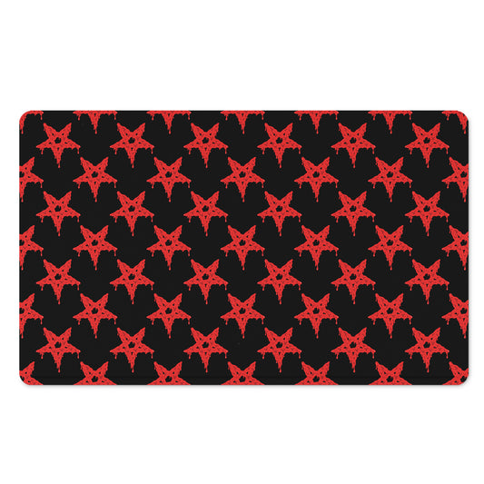 Bloody Satanic Pentagram Pattern Print Polyester Doormat
