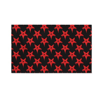 Bloody Satanic Pentagram Pattern Print Polyester Flag