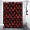 Bloody Satanic Pentagram Pattern Print Premium Shower Curtain