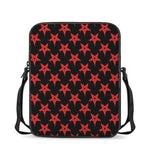 Bloody Satanic Pentagram Pattern Print Rectangular Crossbody Bag