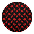 Bloody Satanic Pentagram Pattern Print Round Blanket