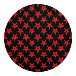 Bloody Satanic Pentagram Pattern Print Round Blanket