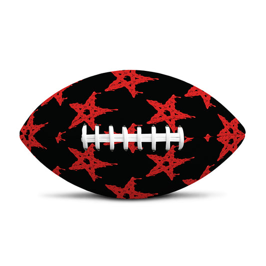 Bloody Satanic Pentagram Pattern Print Rugby Ball