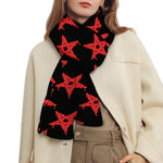 Bloody Satanic Pentagram Pattern Print Scarf
