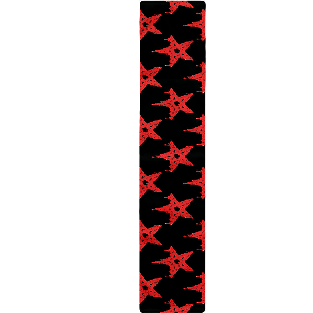 Bloody Satanic Pentagram Pattern Print Table Runner