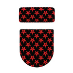 Bloody Satanic Pentagram Pattern Print Toilet Lid And Tank Cover Set