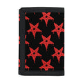Bloody Satanic Pentagram Pattern Print Trifold Wallet