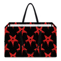 Bloody Satanic Pentagram Pattern Print Utility Tote Bag