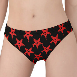 Bloody Satanic Pentagram Pattern Print Women's Panties