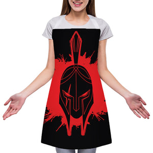 Bloody Spartan Warrior Print Adjustable Apron