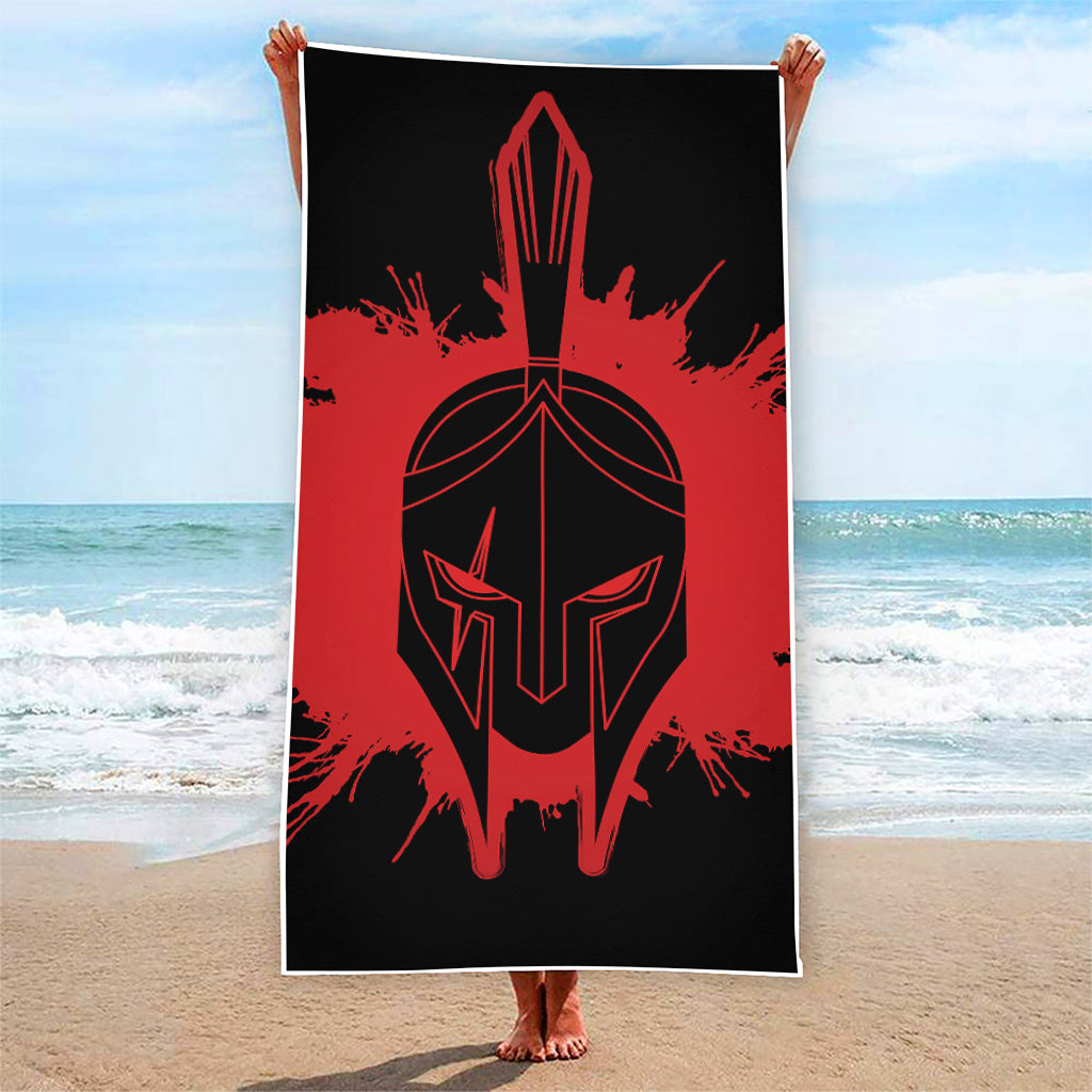 Bloody Spartan Warrior Print Beach Towel