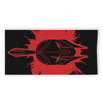 Bloody Spartan Warrior Print Beach Towel