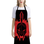 Bloody Spartan Warrior Print Bib Apron With Pocket