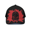 Bloody Spartan Warrior Print Black Mesh Trucker Cap