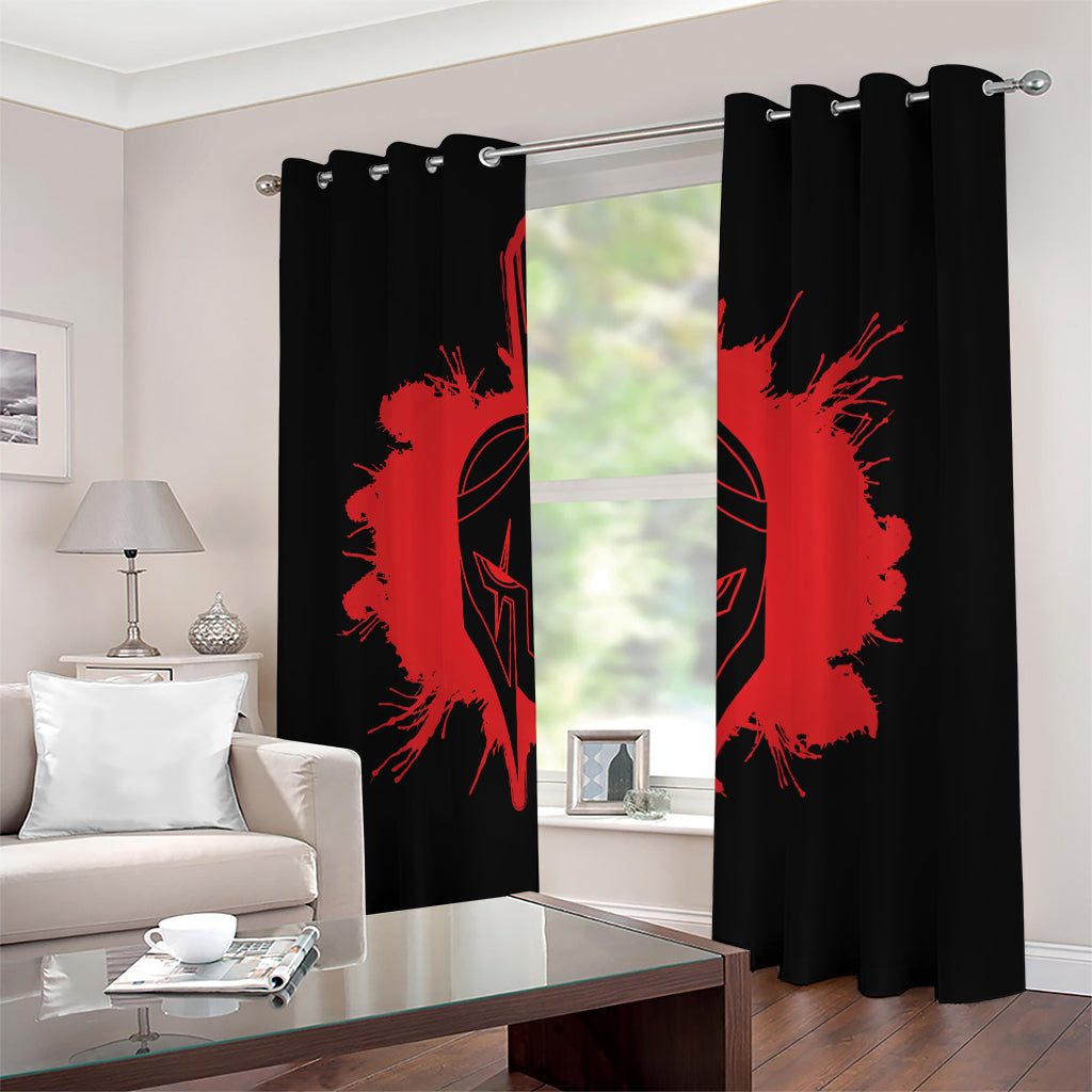 Bloody Spartan Warrior Print Blackout Grommet Curtains