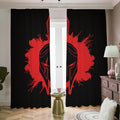 Bloody Spartan Warrior Print Dimout Pencil Pleat Curtains
