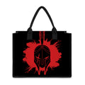 Bloody Spartan Warrior Print Canvas Tote Bag