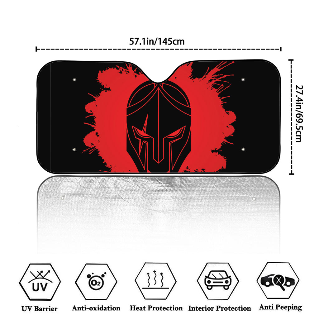 Bloody Spartan Warrior Print Car Windshield Sun Shade