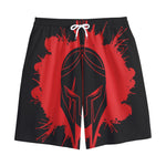 Bloody Spartan Warrior Print Cotton Shorts