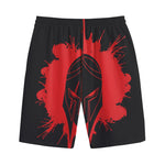 Bloody Spartan Warrior Print Cotton Shorts