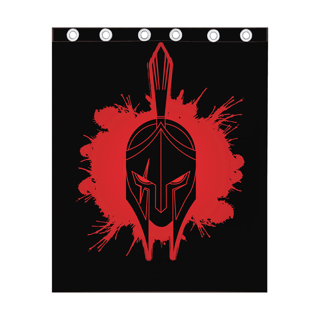 Bloody Spartan Warrior Print Curtain