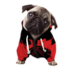 Bloody Spartan Warrior Print Dog Zip Up Hoodie